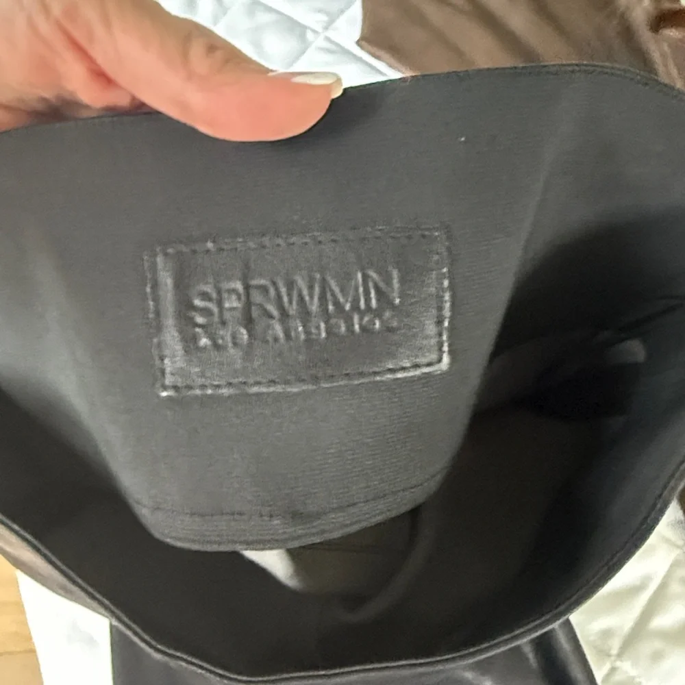 SPRWMN BLACK LEATHER ANKLE FLARE - Picture 8 of 11